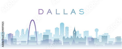 Dallas Transparent Layers Gradient Landmarks Skyline photo