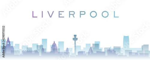Liverpool Transparent Layers Gradient Landmarks Skyline