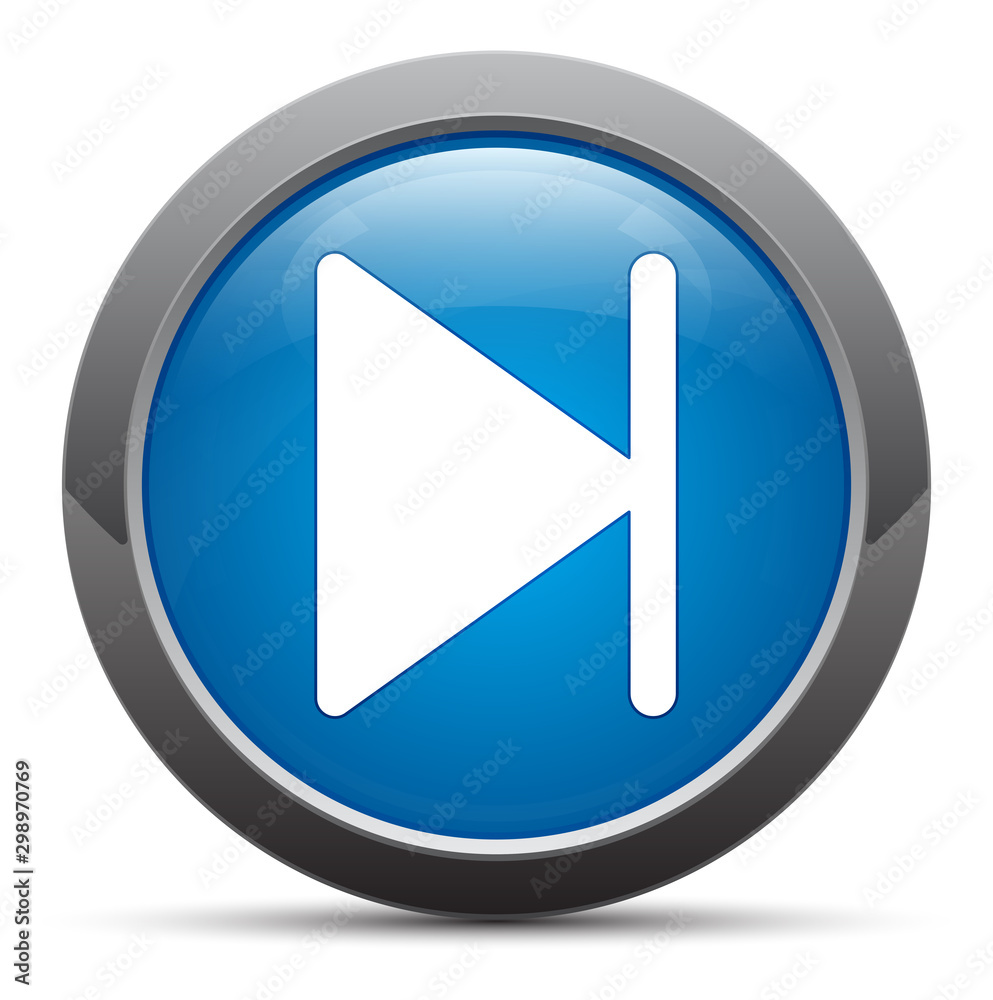 Next track icon premium blue round button vector illustration Next track icon premium blue round button vector illustration