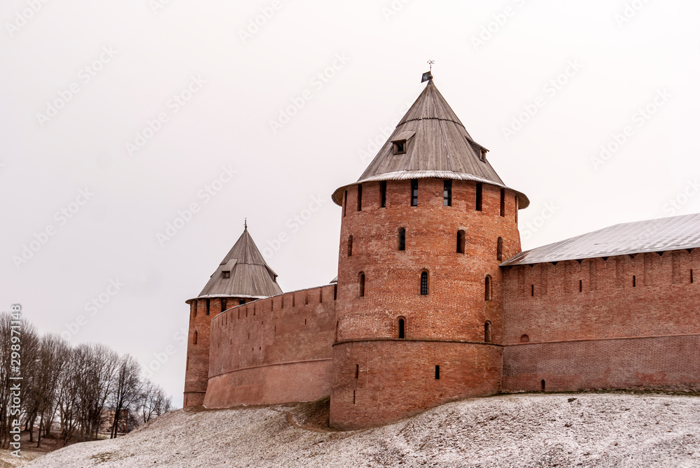 Russia. Arched passage. Ancient fortress.
