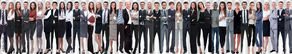 panoramic collage of a large and successful business team panoramic collage of a large and successful business team