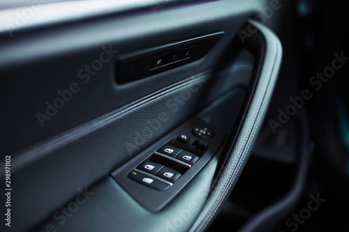 Modern black car interior © VAKSMANV