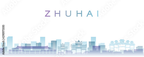 Zhuhai Transparent Layers Gradient Landmarks Skyline
