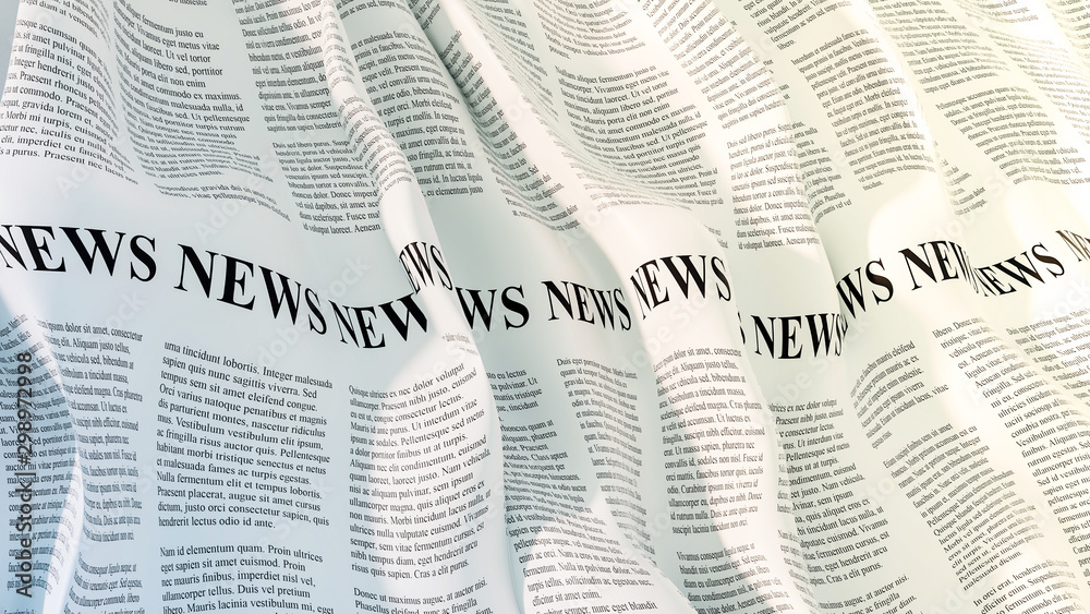 Obraz premium Abstract newspaper background, original 3d rendering