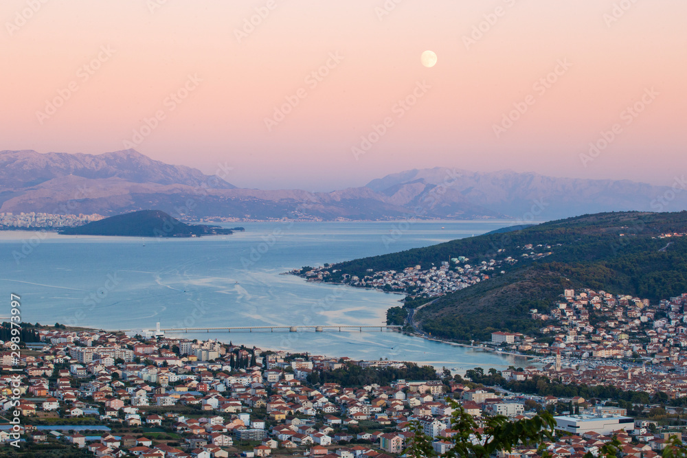 Panorama Trogir and Split in Croatia