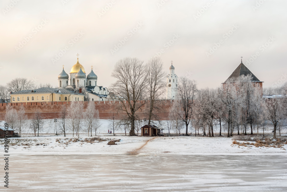 Russia. Velikiy Novgorod. Kremlin (detinets). Winter.