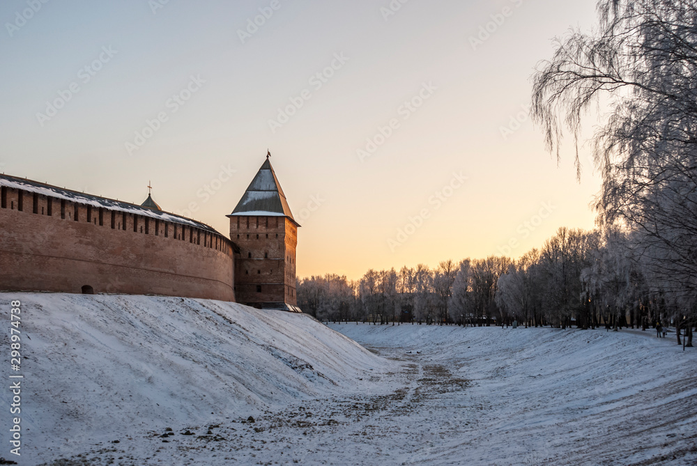 Russia. Arched passage. Ancient fortress.