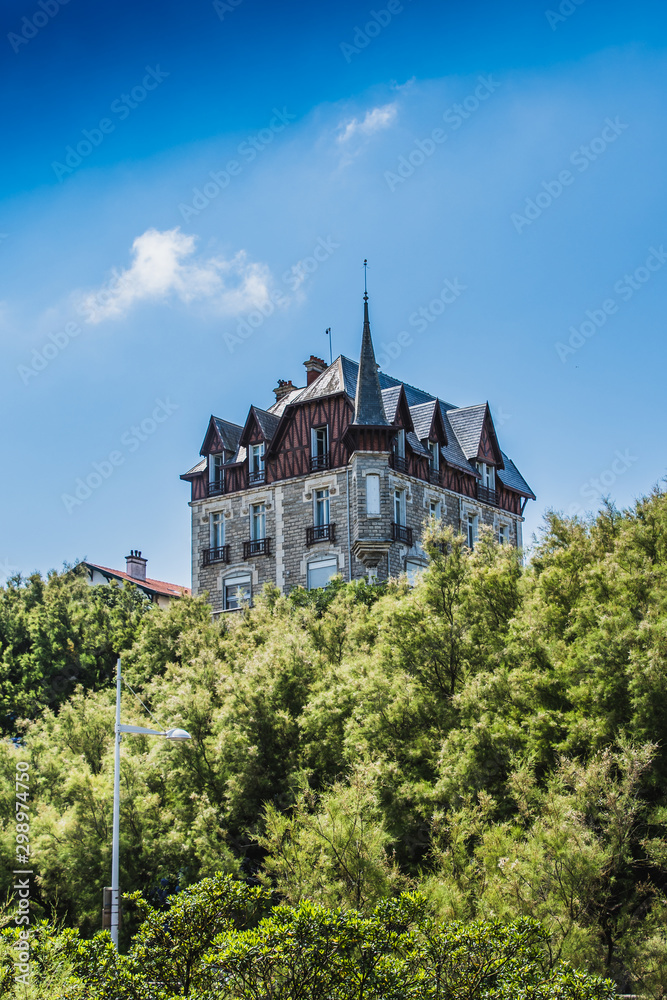 Typical house of the city of Biarritz on the Atlantic coast