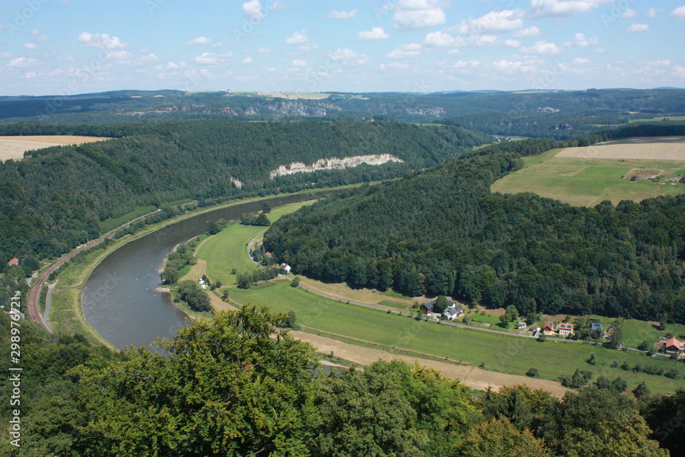 Blick von der Festung Königstein Elbe