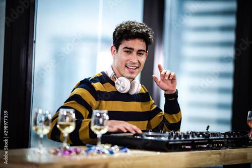 DJ working with Digital Mix...