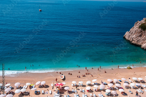 Fototapeta Naklejka Na Ścianę i Meble -  Kaputas Beach is famous beach of the world in Kas, Antalya.