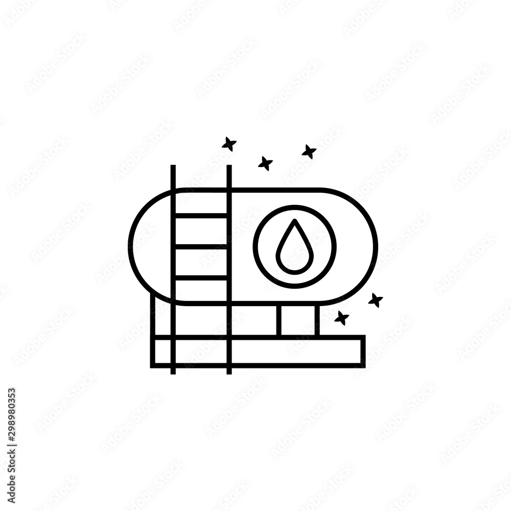 Oil rig industry petrol icon. Simple line, outline vector of oil industry icons for ui and ux, website or mobile application Oil rig industry petrol icon. Simple line, outline vector of oil industry icons for ui and ux, website or mobile application