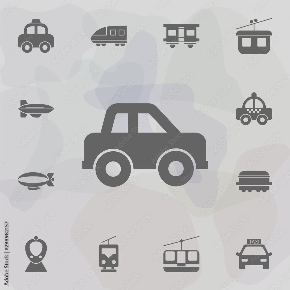 Naklejka premium Car, passenger icon. Simple set of transport icons. One of the collection for websites, web design, mobile app