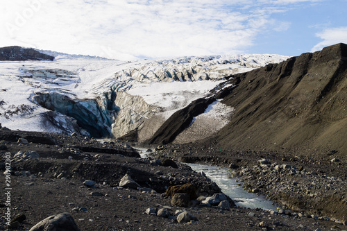 Vatnajokull glacier near Kverfjoll area, Iceland nature photo