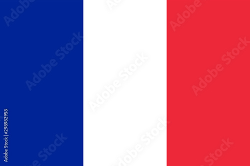 france flag with red, white and blue