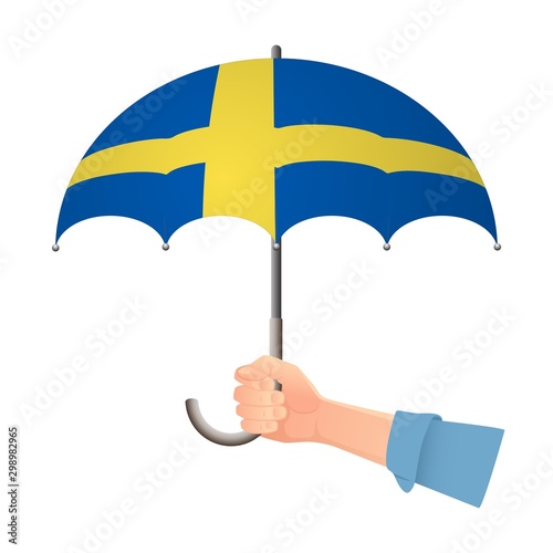Sweden flag umbrella