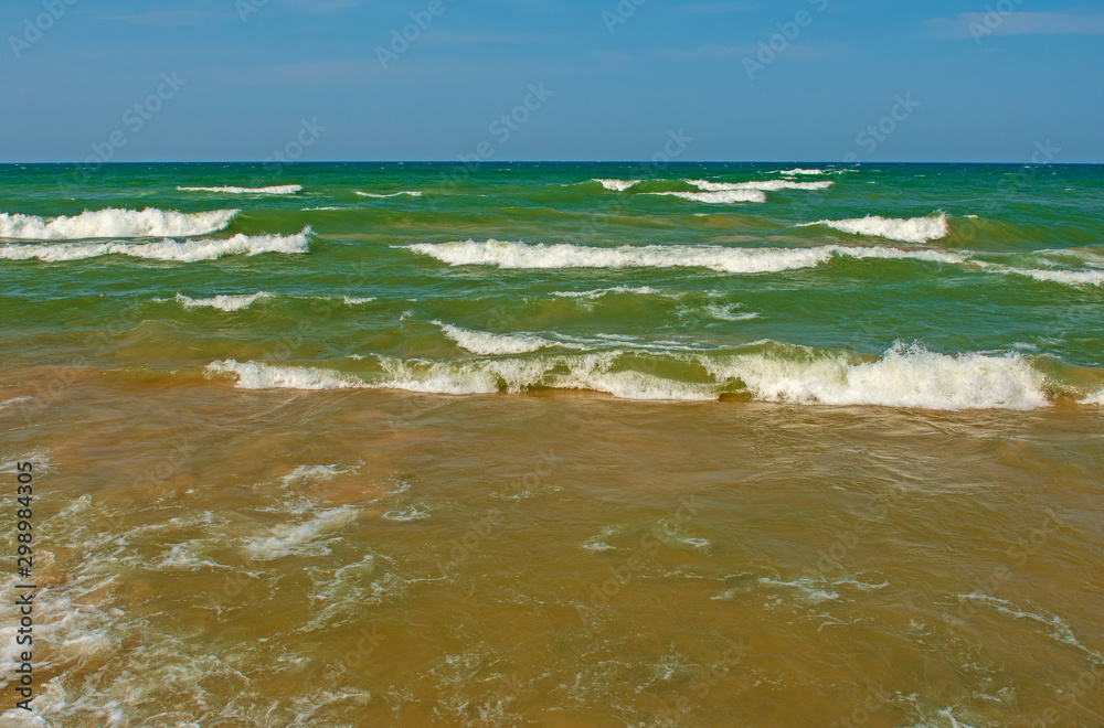 Crashing Waves on a Remote Lakeshore