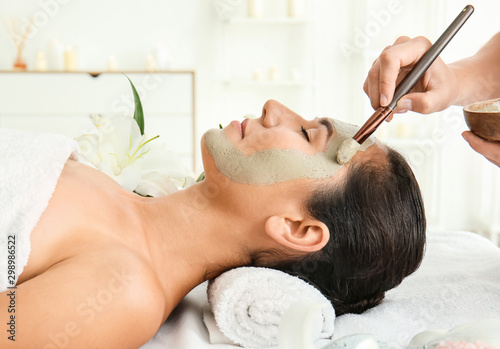 Beautiful woman undergoing ...