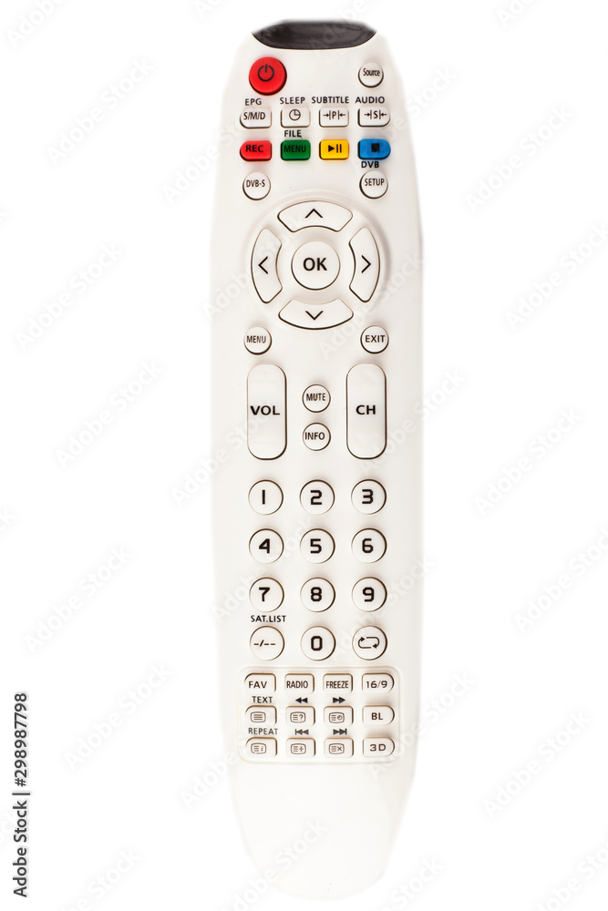 unnamed tv remote control on white background unnamed tv remote control on white background
