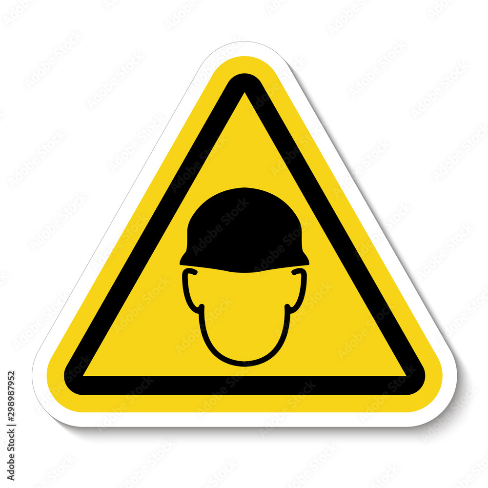 Wear helmet Sign symbol Isolate On White Background,Vector Illustration  EPS.10 Stock Vector | Adobe Stock
