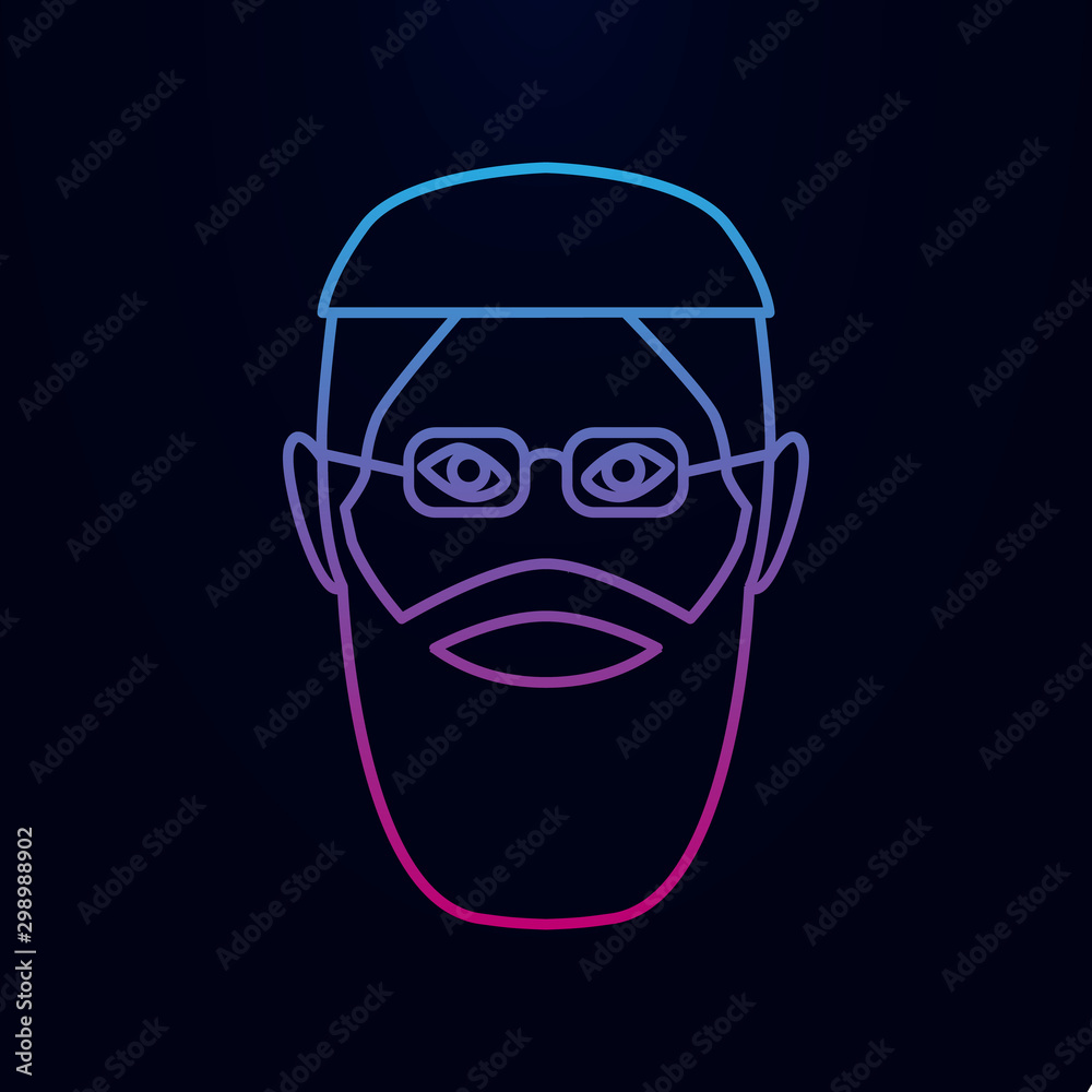 Avatar of the arab nolan icon. Simple thin line, outline vector of arabian icons for ui and ux, website or mobile application Avatar of the arab nolan icon. Simple thin line, outline vector of arabian icons for ui and ux, website or mobile application