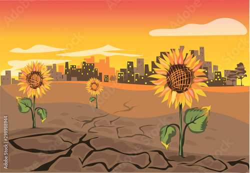 Natural resources suffer from urban and industrial pollution, global warming, air pollution, deforestation and drought