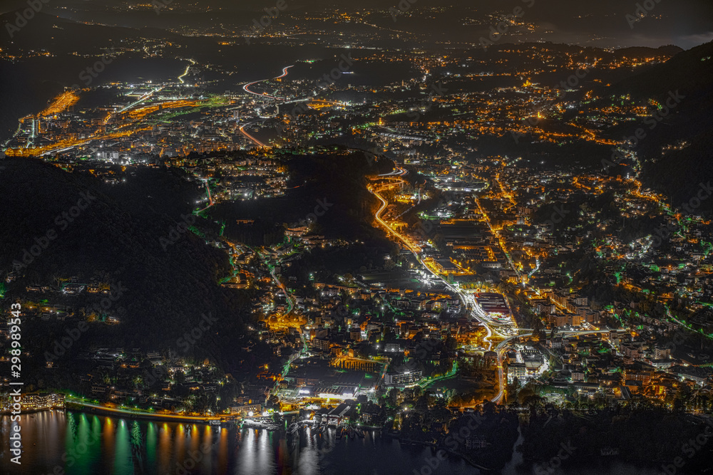 Fototapeta premium An aerial view of Como city