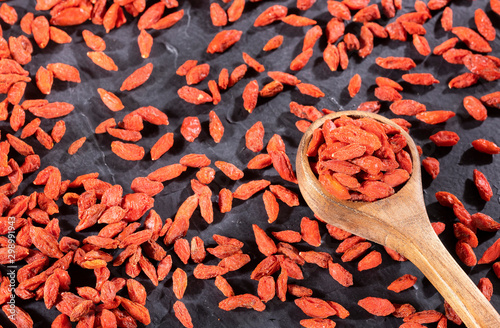 Red dried goji berries - Lycium Barbarum. Wolfberry photo