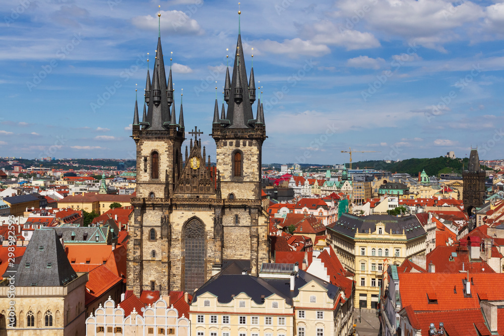 European city scape on a sunny day