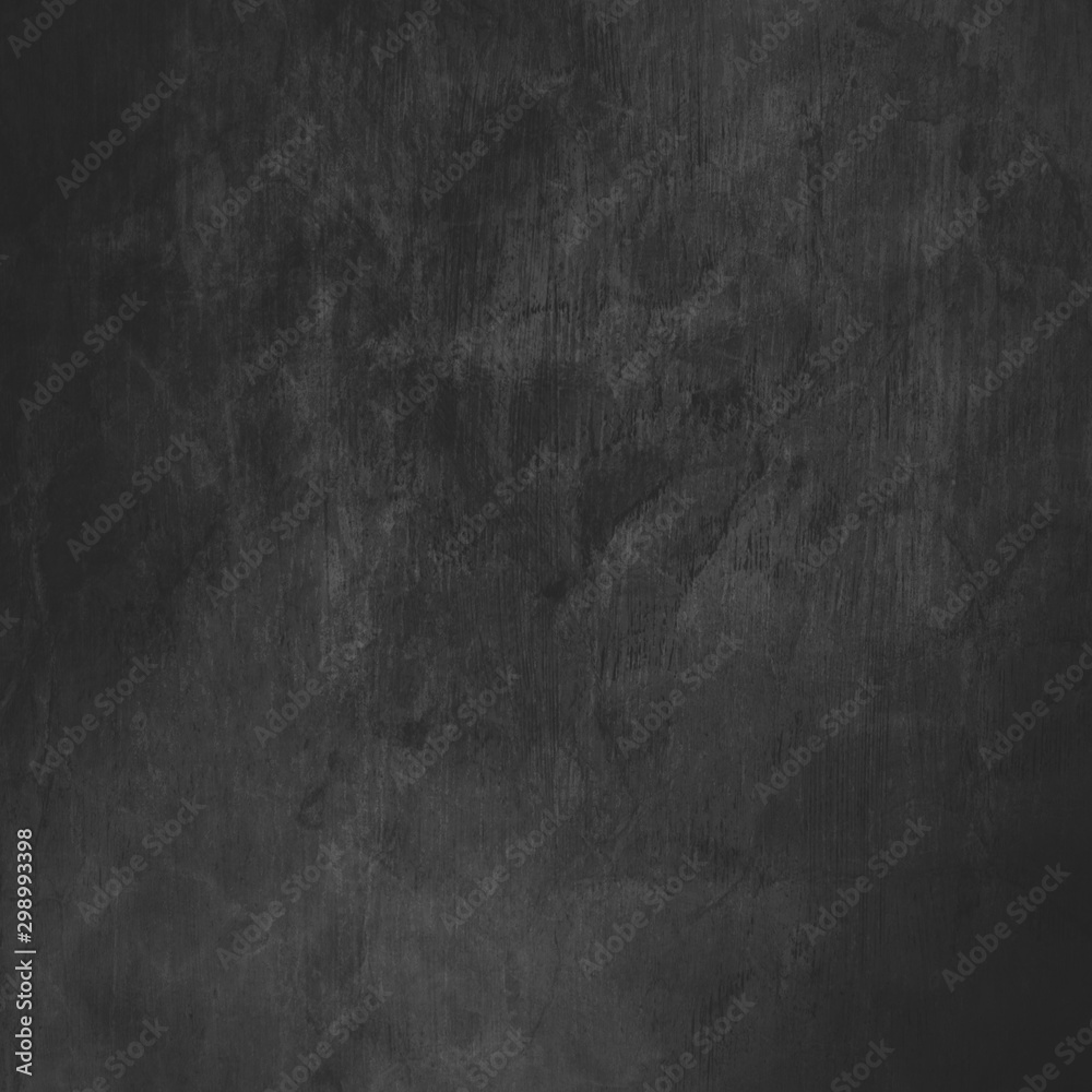 abstract black background design or old charcoal gray paper with vintage grunge border texture and soft lighting on center