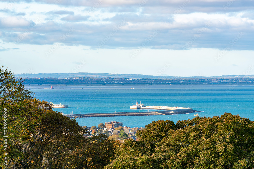 View of Dublin Bay and Dún Laoghaire pier, Ireland