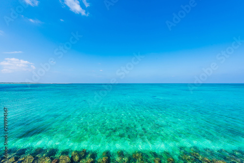 宮古島の海 Beautiful beach in Miyakojima Island, Okinawa.