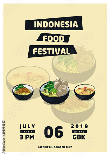 Indonesia food festival poster