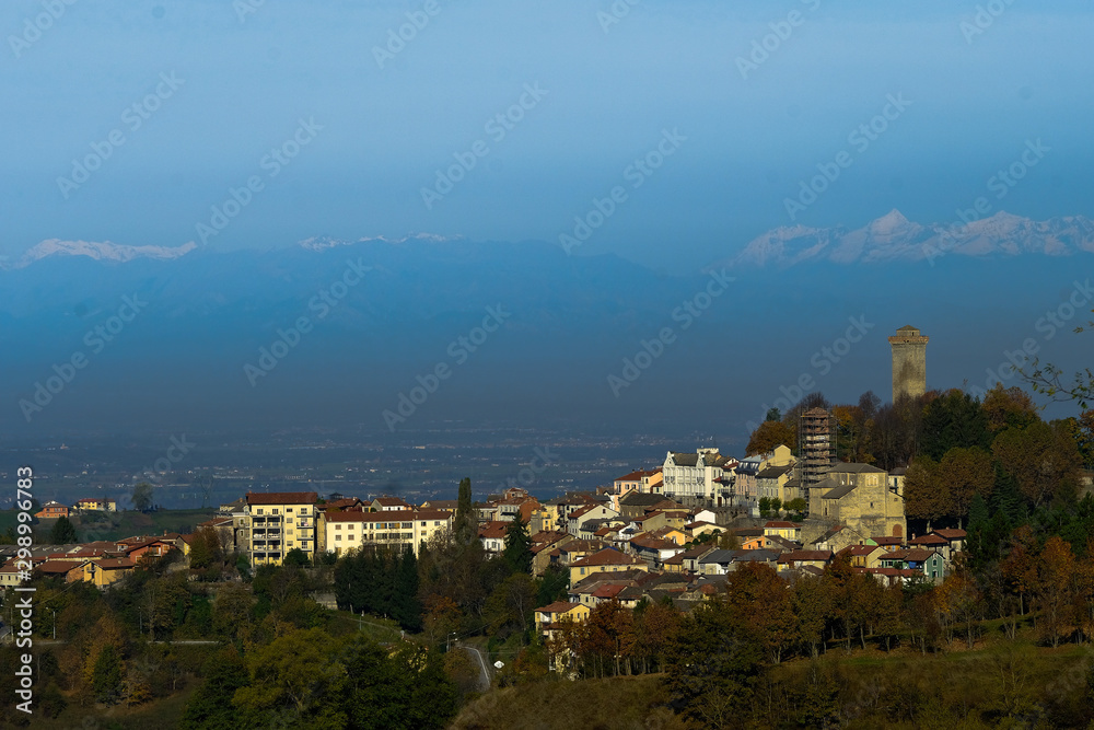 Fototapeta premium murazzano and the beautiful landscapes