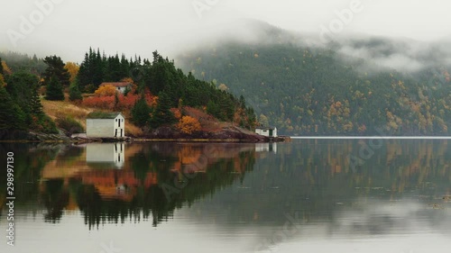 Tranquil autumn morning in Trinity Bay, Newfoundland and Labrador, Canada.