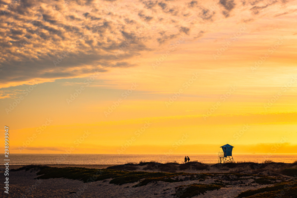 Romantic Couple at sunset on California Beach Romantic Couple at sunset on California Beach