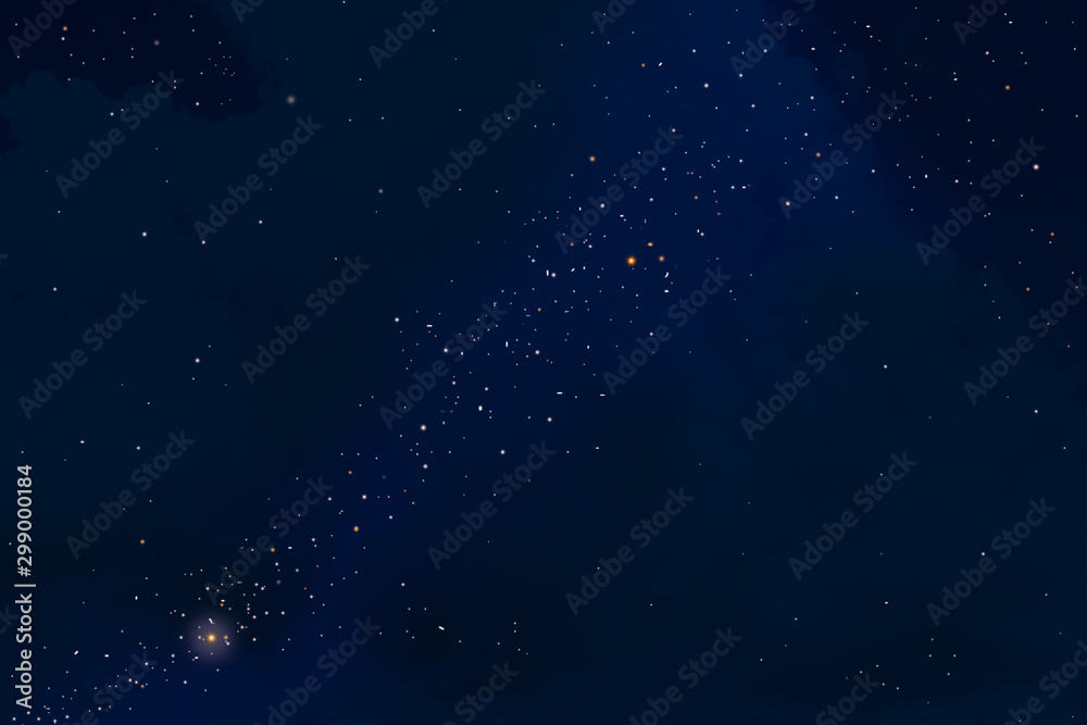 Many star on the sky at night for background.