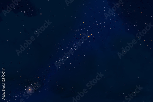 Many star on the sky at night for background.