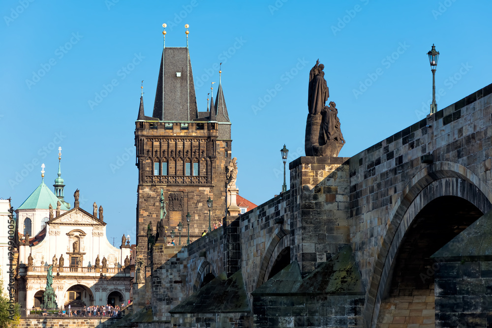 View of Charles bridge (Karluv Most), Prague, Czech Republic