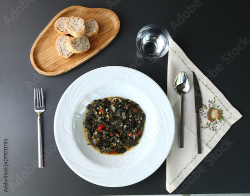 turkish traditional food and bread photo