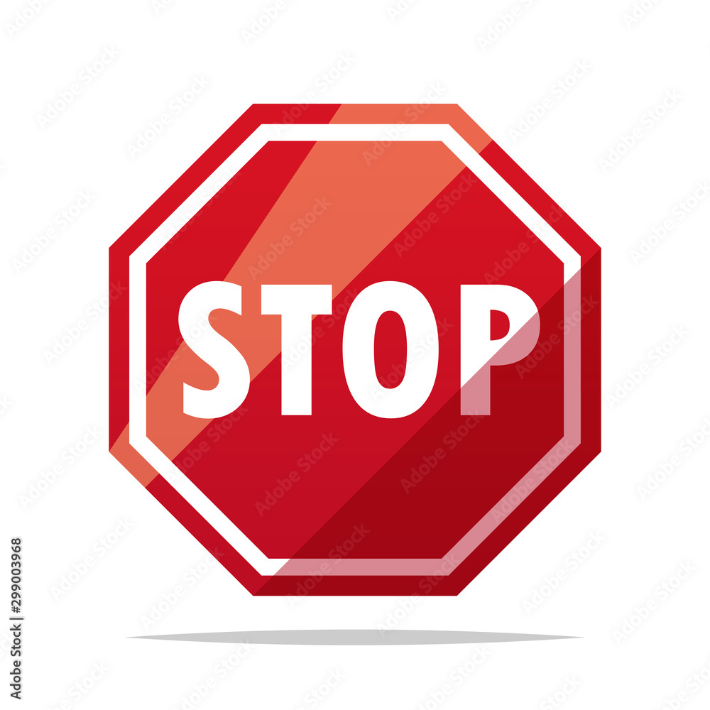 Stop sign vector isolated illustration Stop sign vector isolated illustration