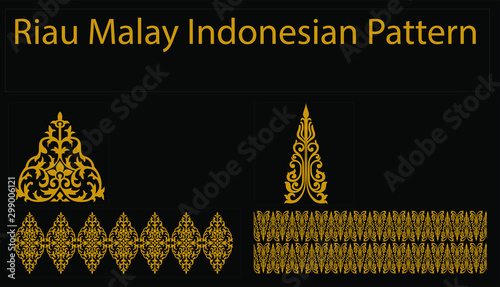 vintage background wedding with golden ornament malay pattern indonesian and malaysian