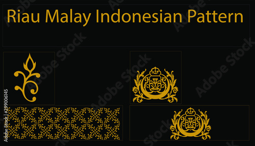 vintage background wedding with golden ornament malay pattern indonesian malaysian and asian