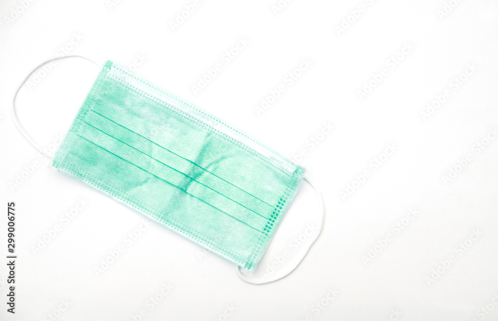 mask for cover fever on white background 