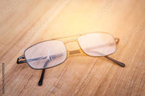 Old damage glasses from long using 