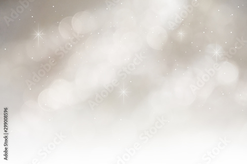 Merry Christmas and happy new year. Bokeh and star background illustration