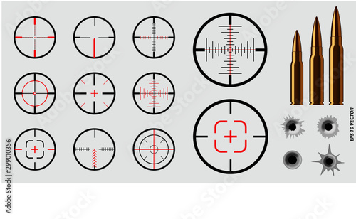 set of sniper view concept. easy to modify
