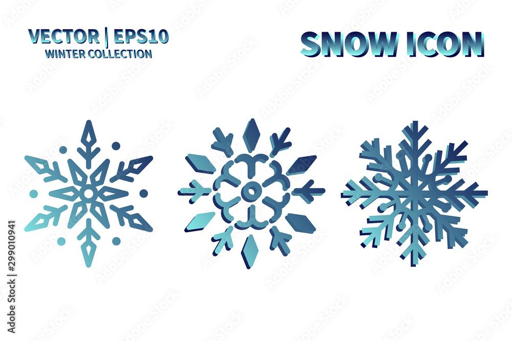 Snowflake vector icon set. Christmas and winter snow flake element collection. Isolated flat new year holiday decoration illustration template. Cold weather object design silhouette symbol Snowflake vector icon set. Christmas and winter snow flake element collection. Isolated flat new year holiday decoration illustration template. Cold weather object design silhouette symbol
