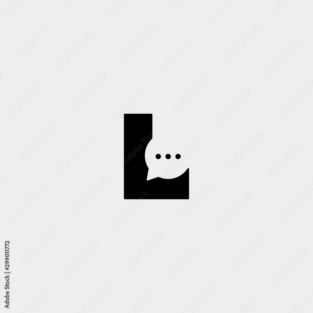 Letter L Chat Logo Template Vector Design Letter L Chat Logo Template Vector Design