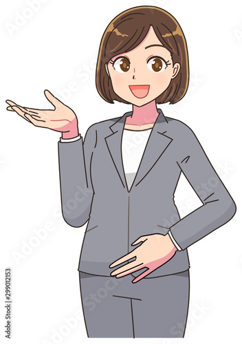 スーツ 女性 ビジネス 先生 アニメ